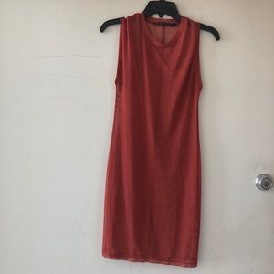 Burnt Orange Midi Dress
